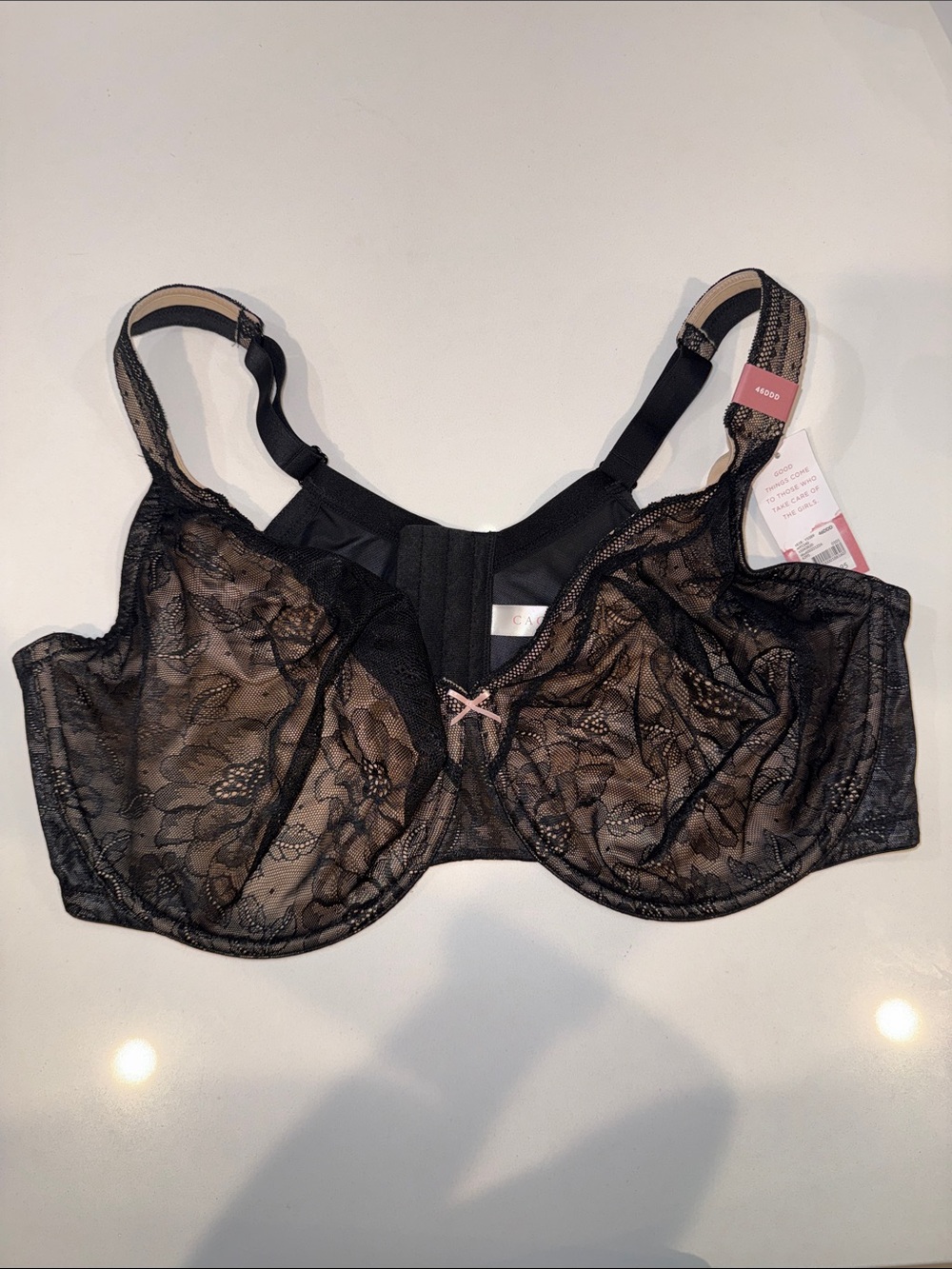 NWT Cacique Modern Lace Covered Unlined Full Coverage Bra | 46DDD